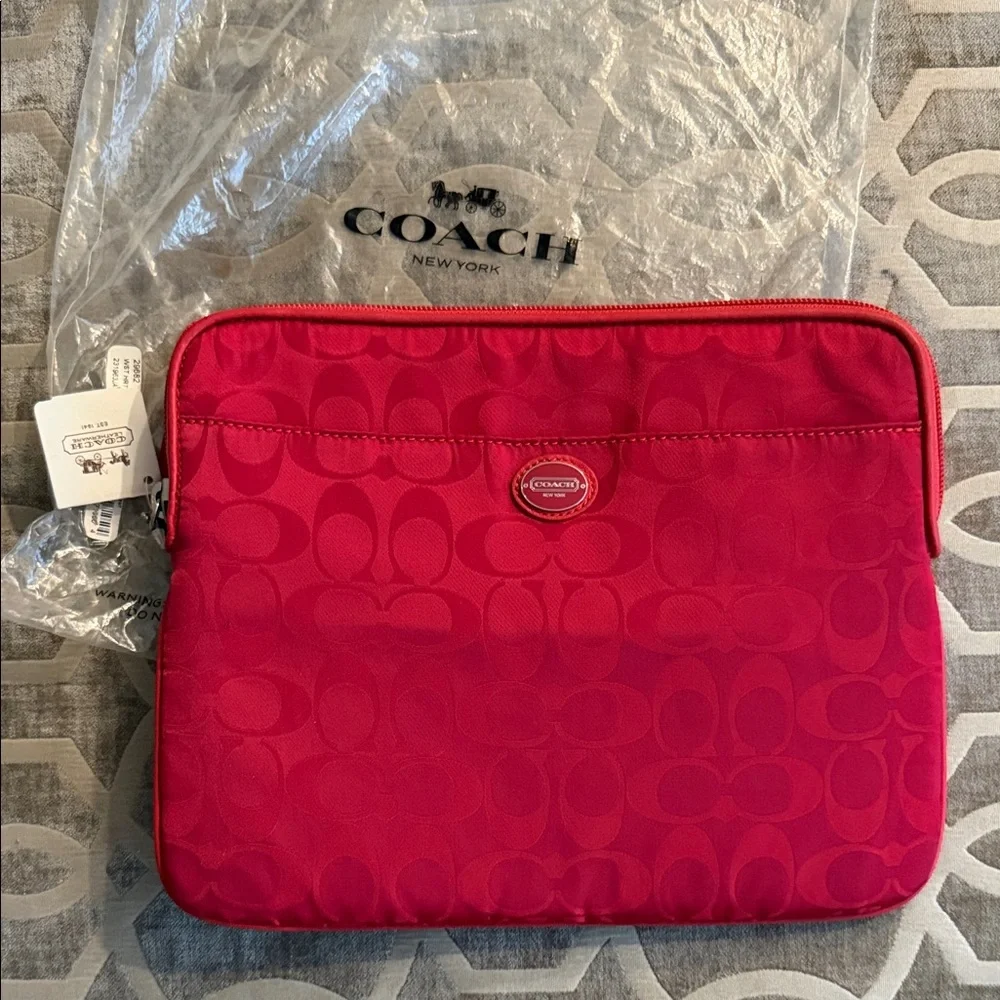 Coach Vibrant Red Tech Sleeve